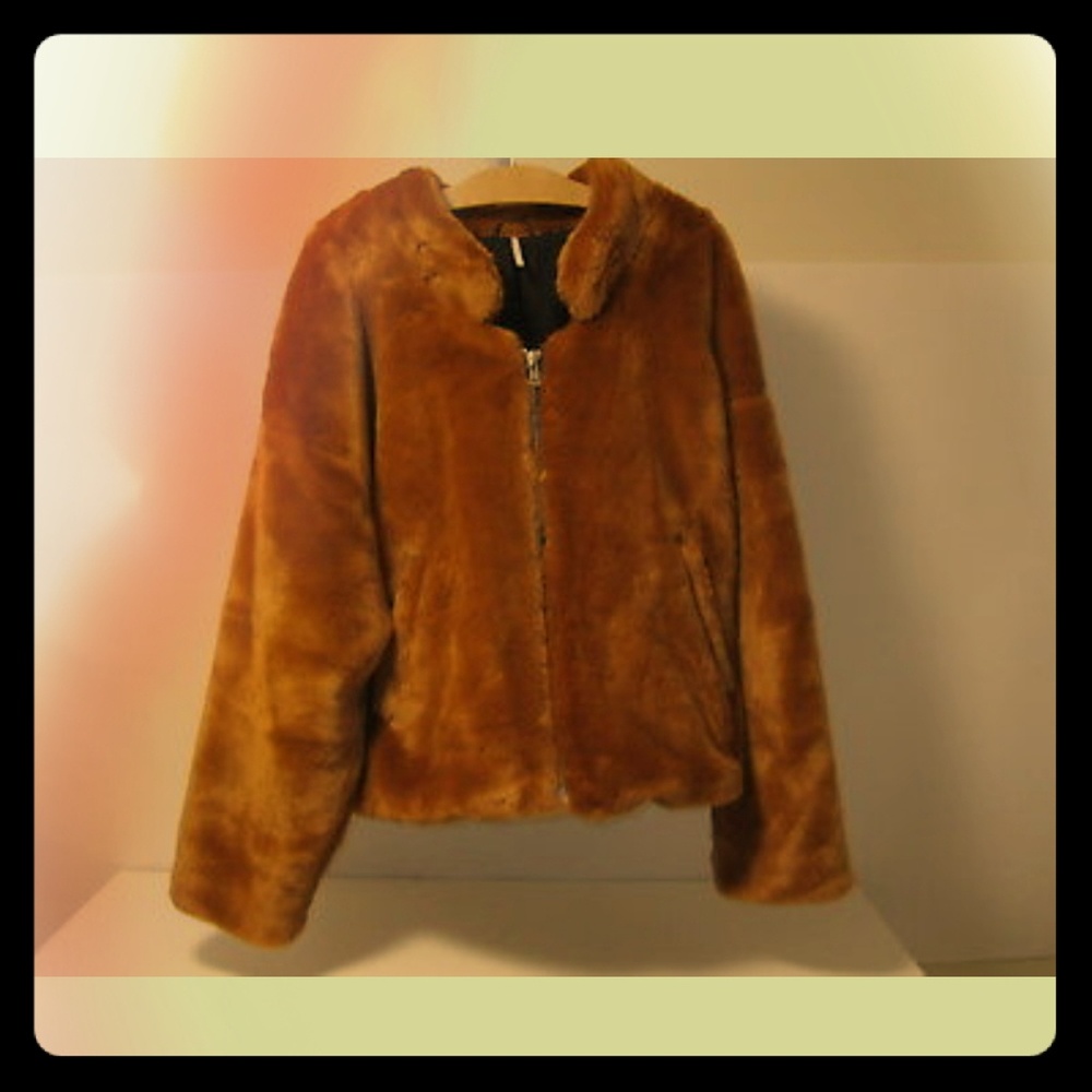 free People faux fur winter coat